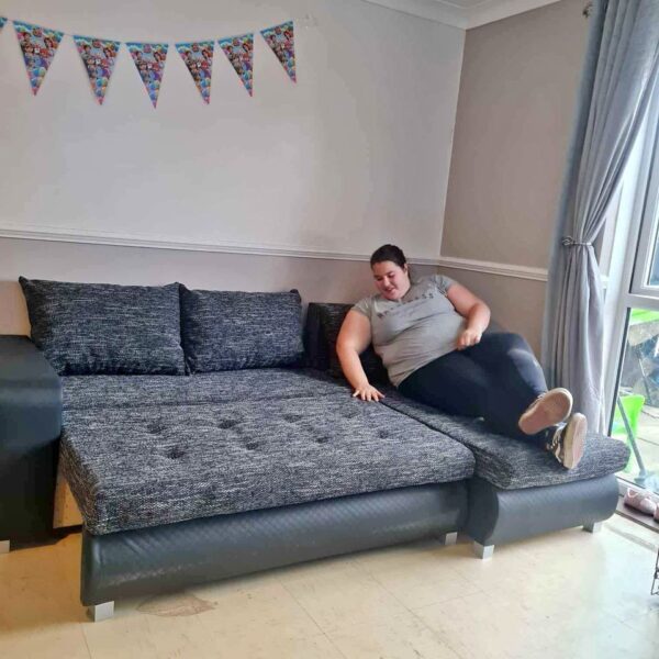 Berlin corner sofa bed with storage - Image 30
