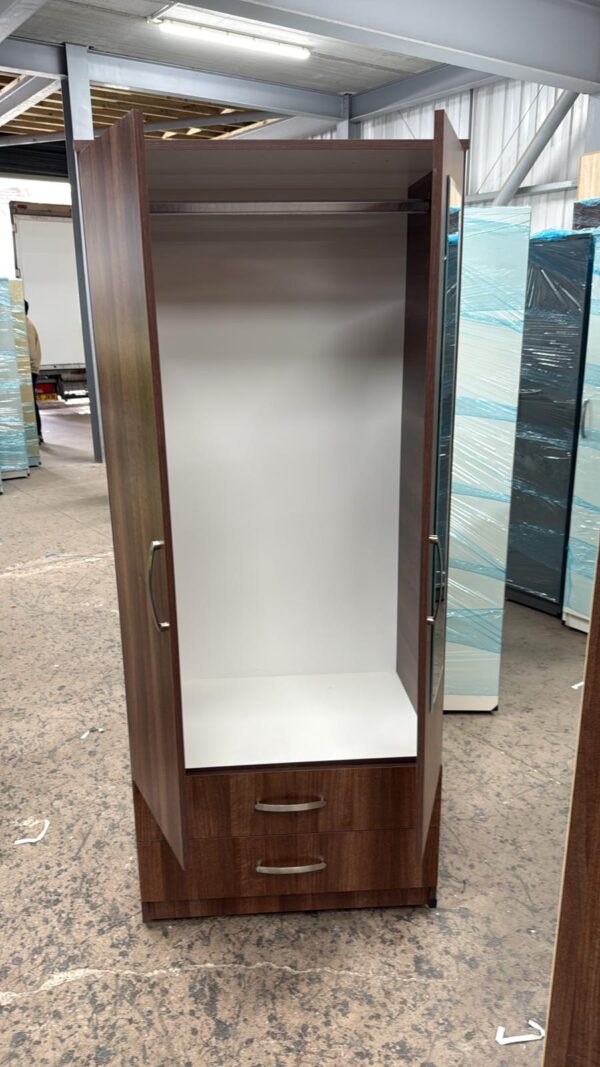 2-Door Wardrobe Set with Chest of Drawers, Bedside Table &Top Boxes – Fully Assembled - Image 9