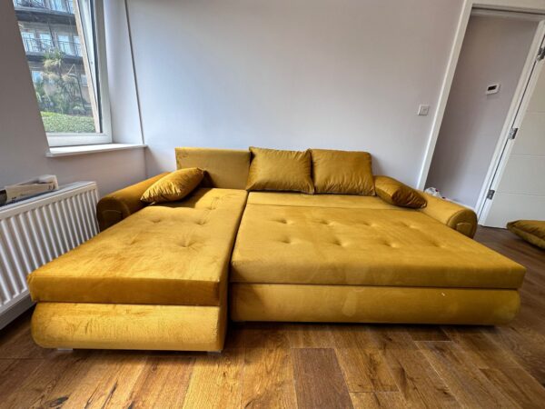 Berlin Mustard  corner sofa bed with double storage - Image 2