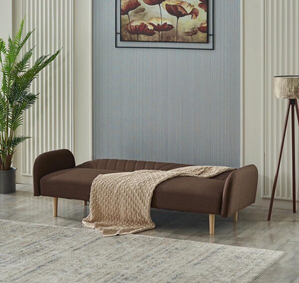 "Paradise Brown 3-Seater Sofa Bed for Modern Living" - Image 2