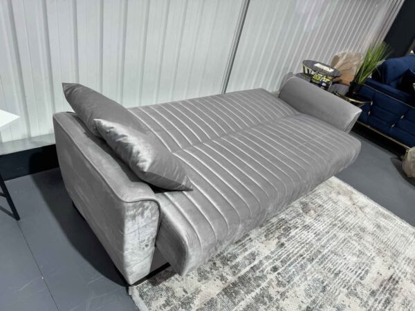 “Gray Violet 3‑Seater Sofa Bed – Stylish Convertible Sleeper Sofa ” - Image 2