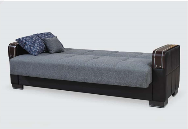 "Malta 3-Seater Sofa Bed with Storage – Sleek Design & Smart Living in Grey" - Image 2