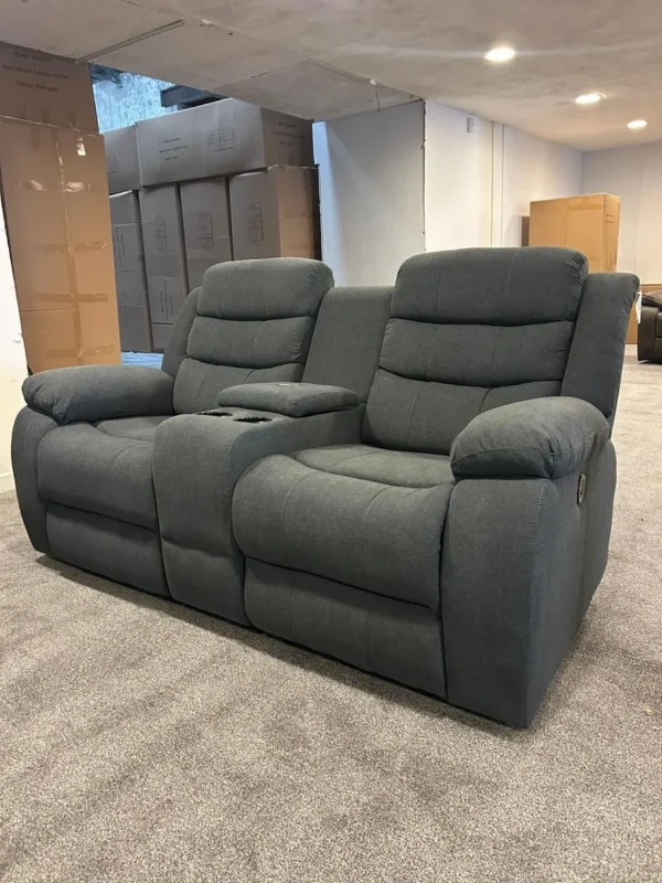 "Sorrento Fabric 3+2 Recliner  Seater Corner Sofa" - Image 2
