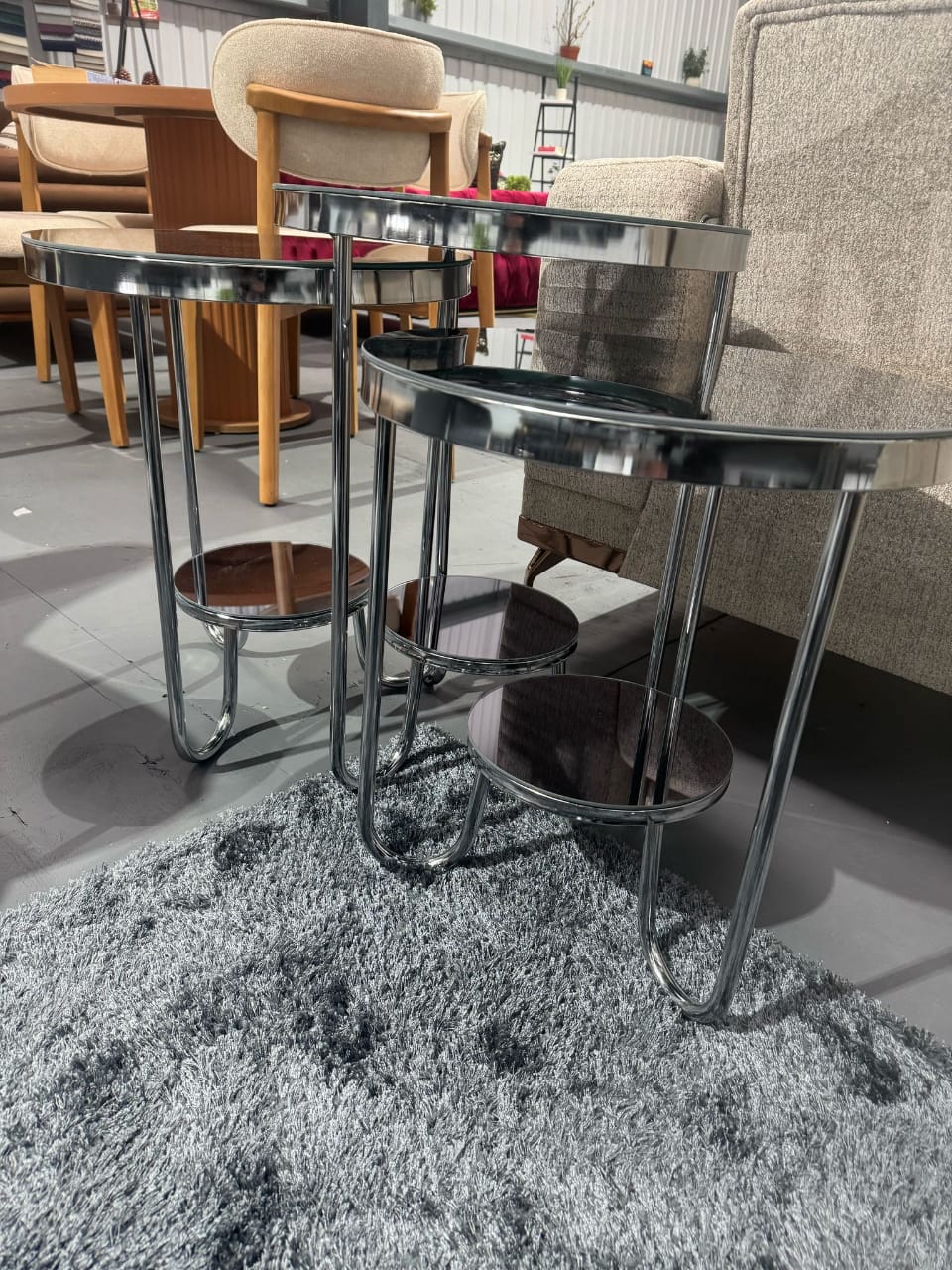 "Turkish Sasa Zigon Coffee Table With Silver Leg" - Image 3