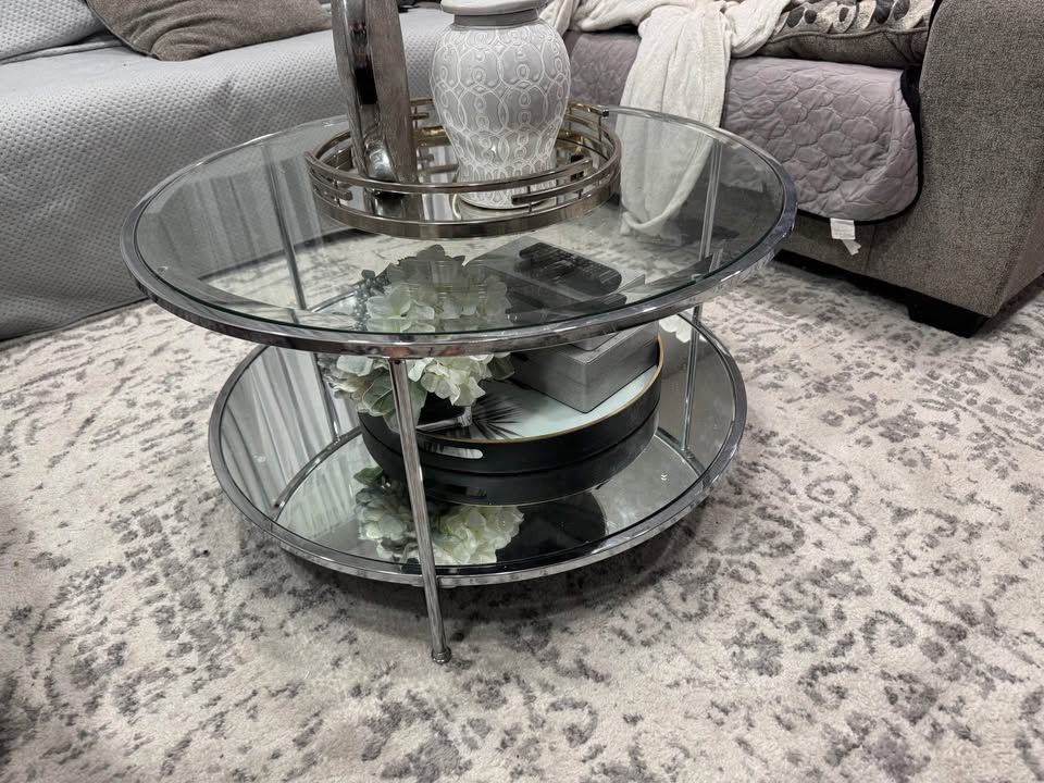 "Turkish Sasa Coffee Table With Silver Leg" - Image 2
