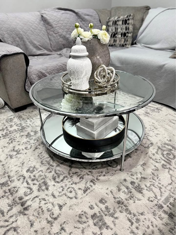 "Turkish Sasa Coffee Table With Silver Leg" - Image 3
