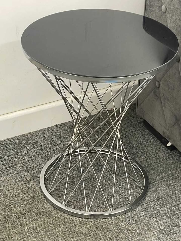 "Turkish Silver Leg Spider Side Coffee Table" - Image 3