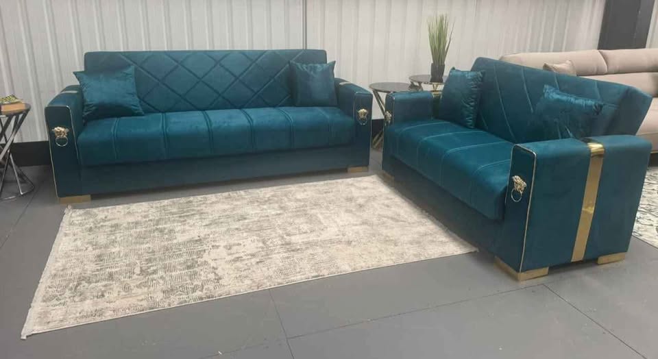 "Teal Lion 3+2 Seater Sofa Bed Convertible Comfort"