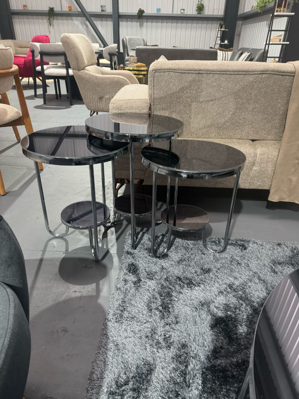 "Turkish Sasa Zigon Coffee Table With Silver Leg"