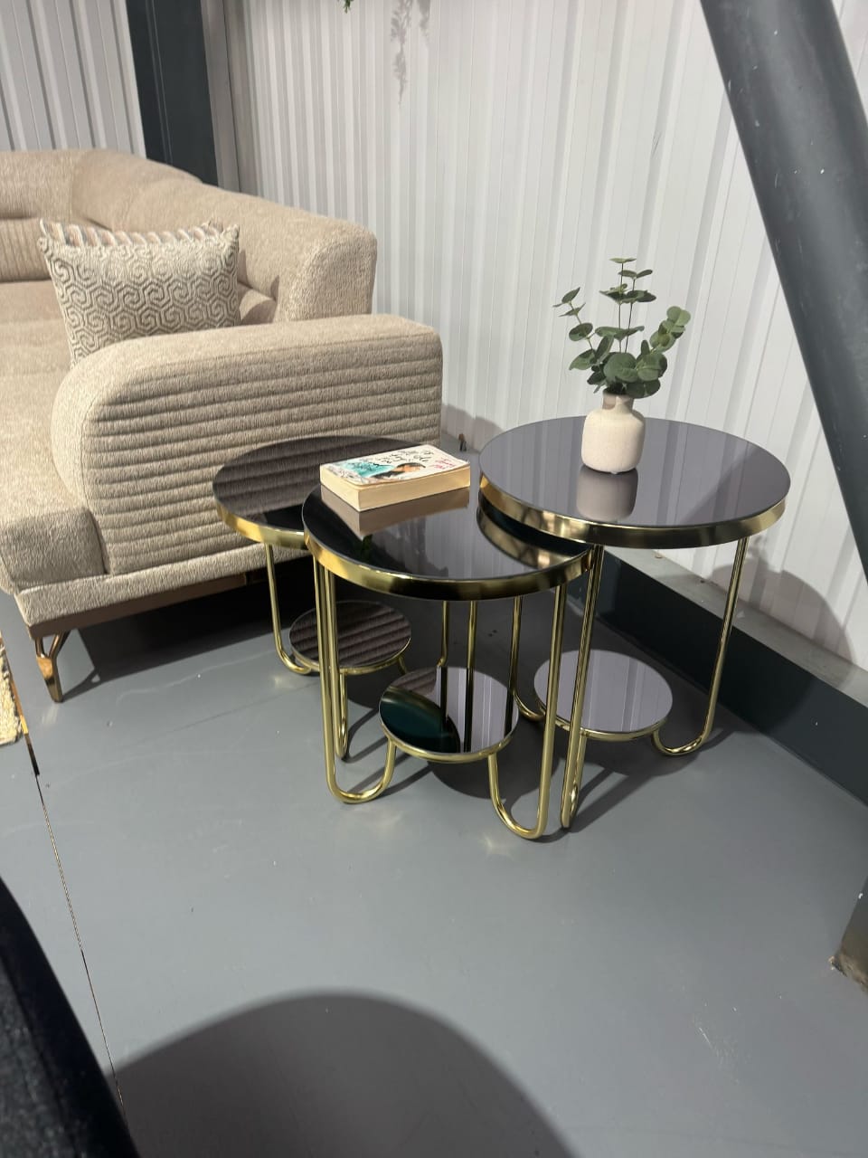 "Turkish Sasa Zigon Coffee Table With Gold Leg" - Image 2