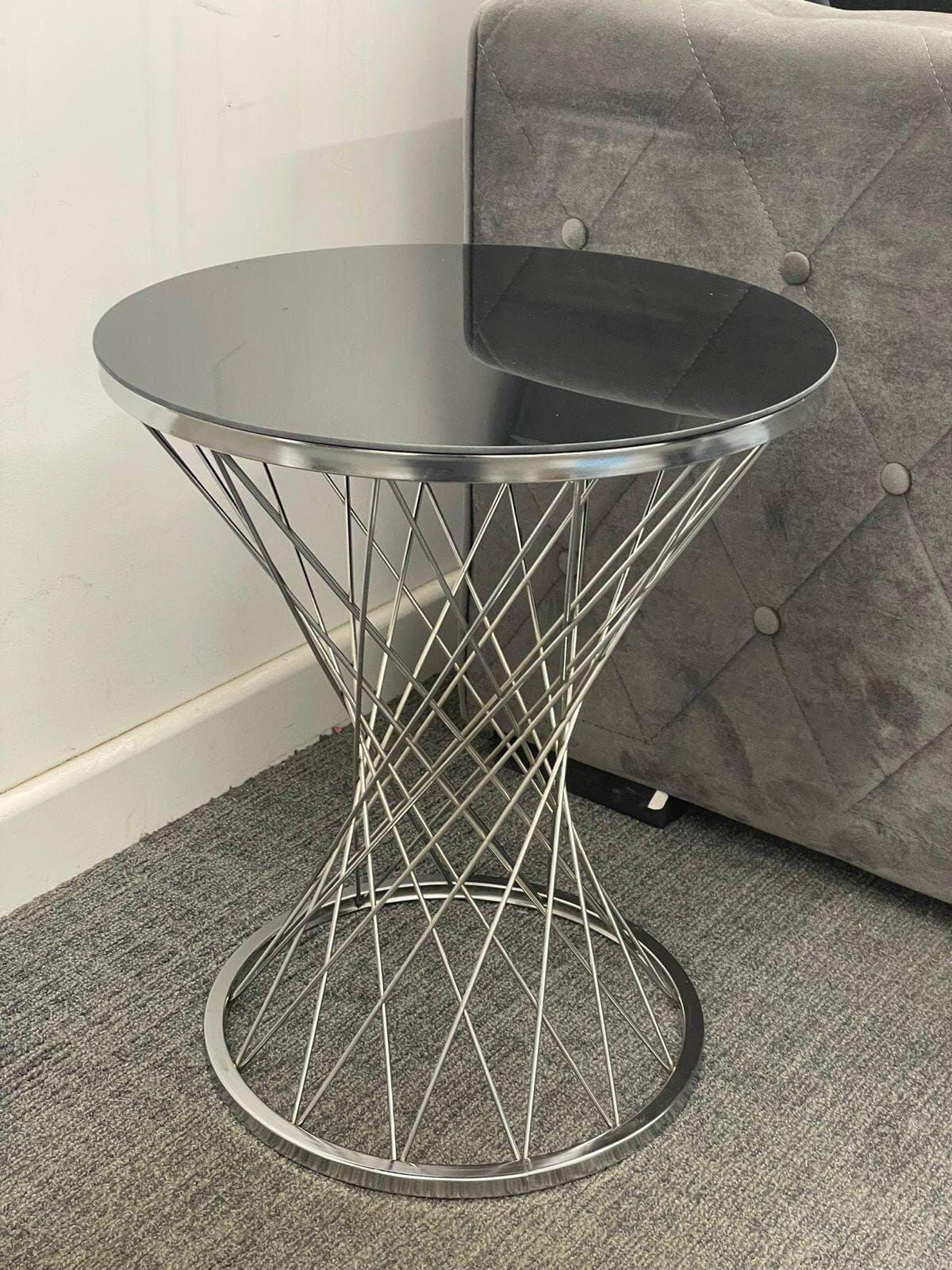 "Turkish Silver Leg Spider Side Coffee Table" - Image 2