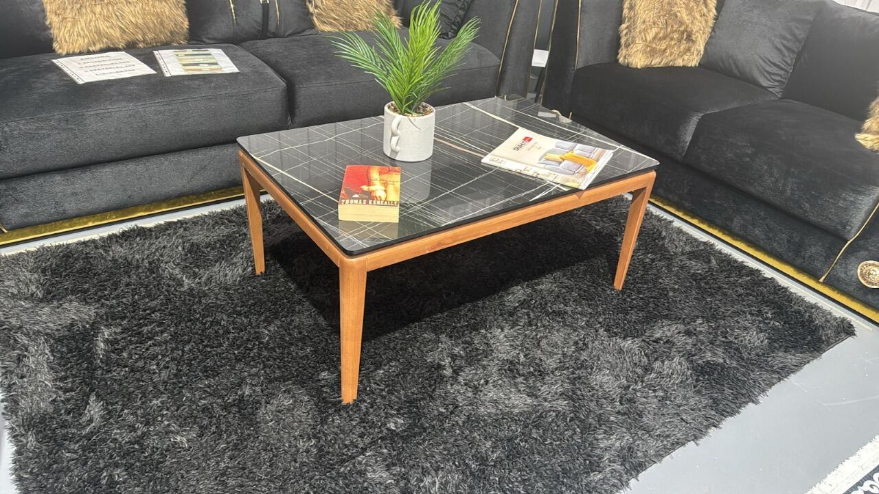 "Turkish New Natural Mermer Coffee Table" - Image 2