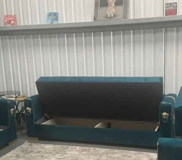 "Teal Lion 3+2 Seater Sofa Bed Convertible Comfort" - Image 2
