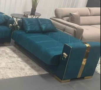 "Teal Lion 2-Seater Sofa Bed Convertible Comfort" - Image 3