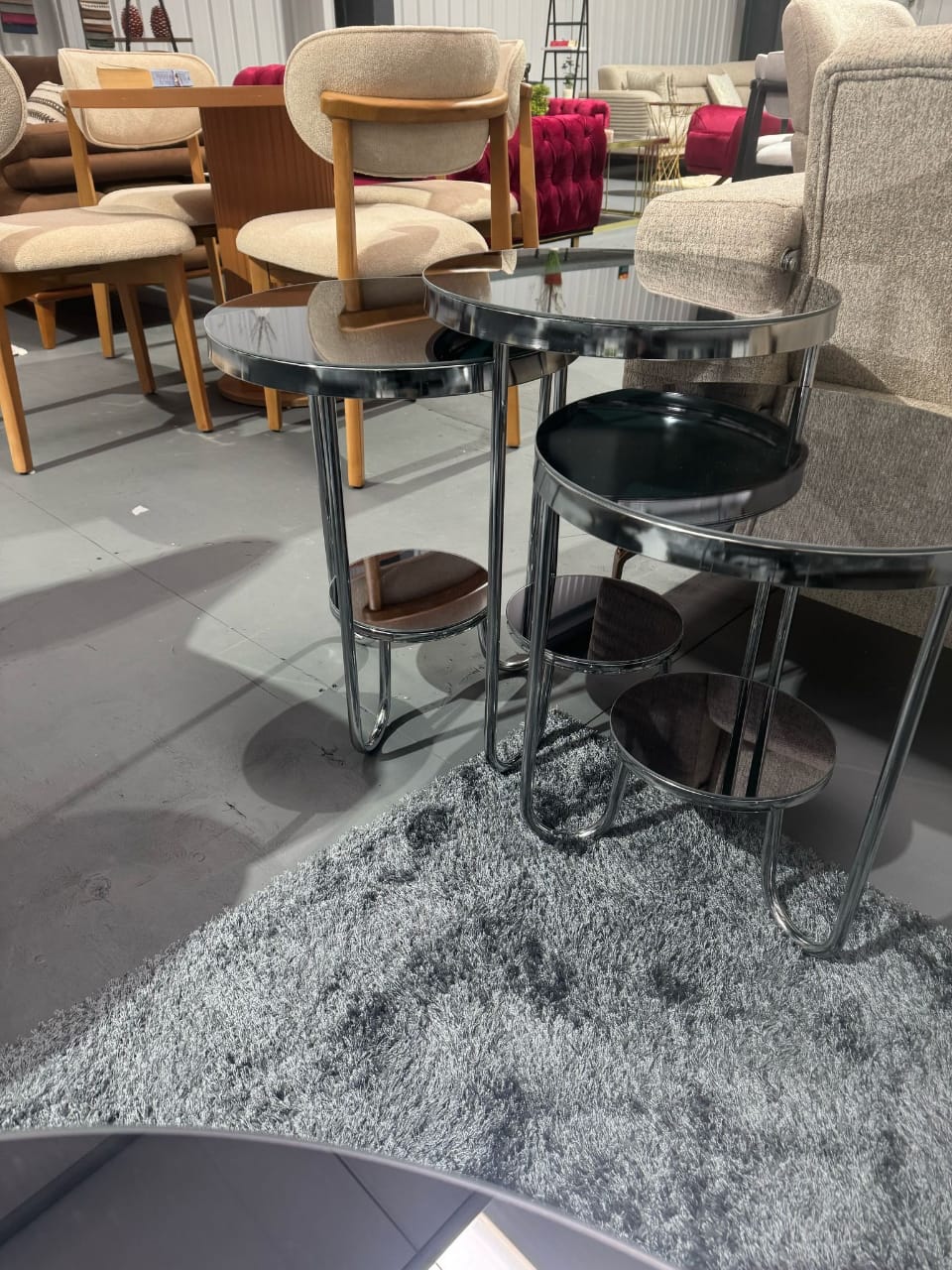 "Turkish Sasa Zigon Coffee Table With Silver Leg" - Image 2