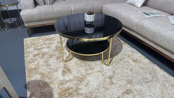 "Turkish Sasa Coffee Table With Gold Leg"