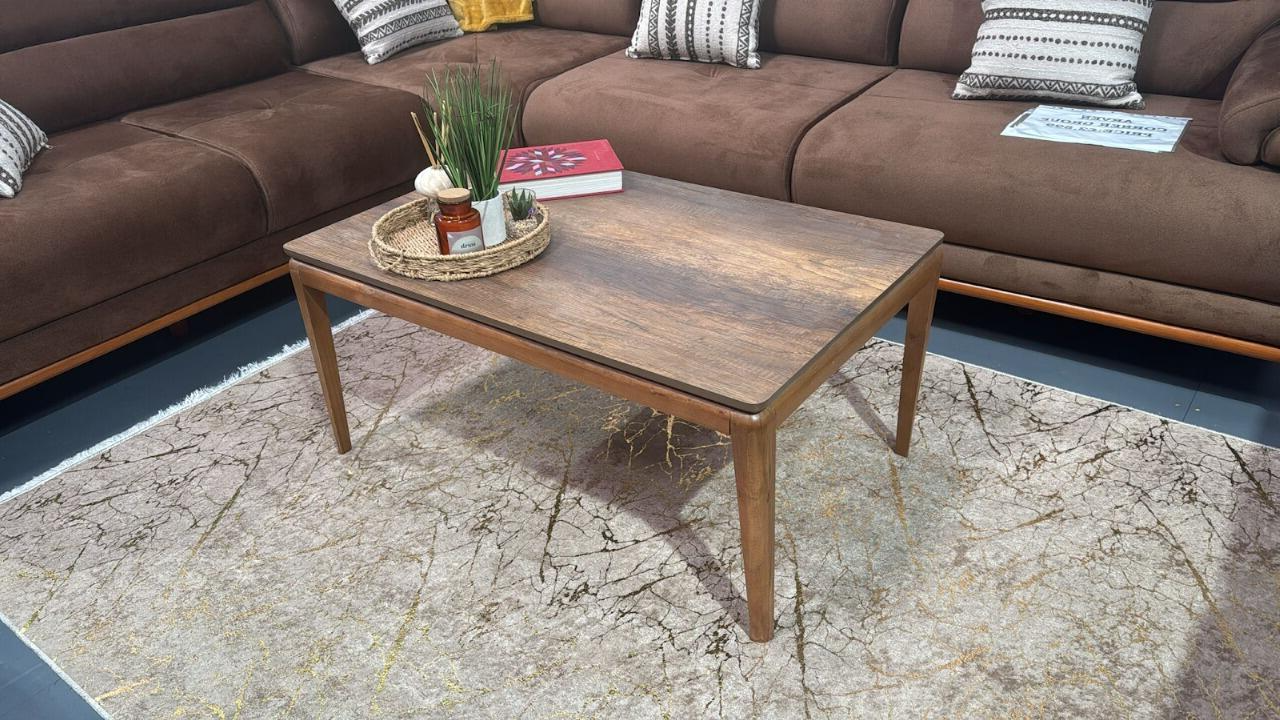 "Turkish New Natural Ceviz Coffee Table"