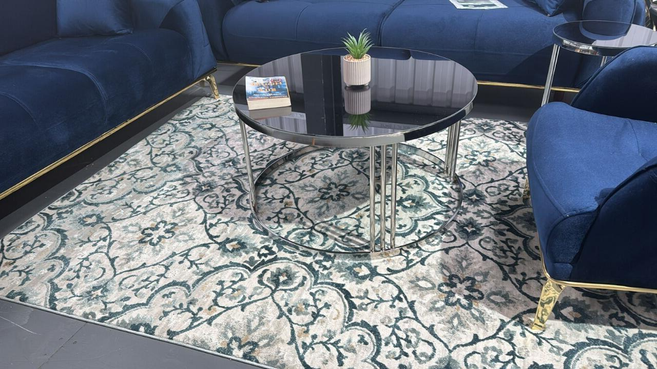 "Turkish Valec Coffee Table With Silver Leg"