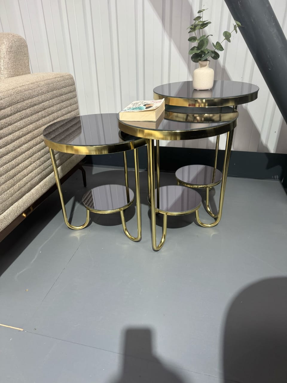 "Turkish Sasa Zigon Coffee Table With Gold Leg" - Image 3