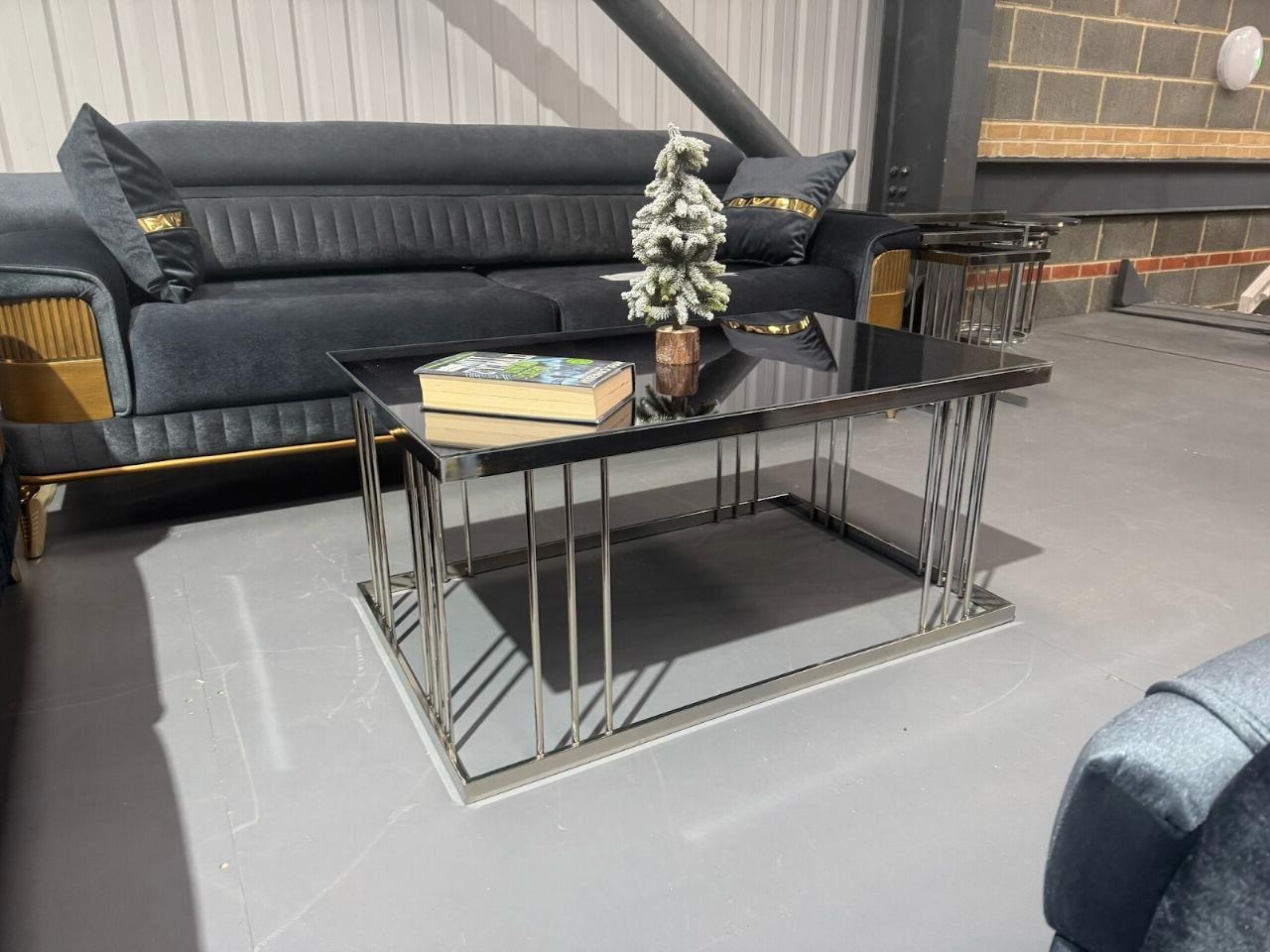 "Turkish Carre Coffee Table With Silver Leg" - Image 2