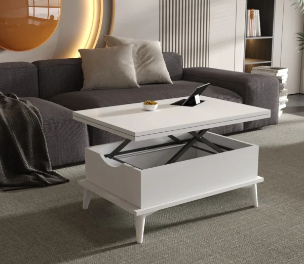 "Turkish Full White Coffee Table" - Image 3