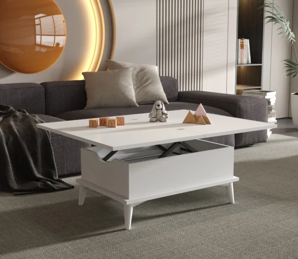 "Turkish Full White Coffee Table" - Image 2