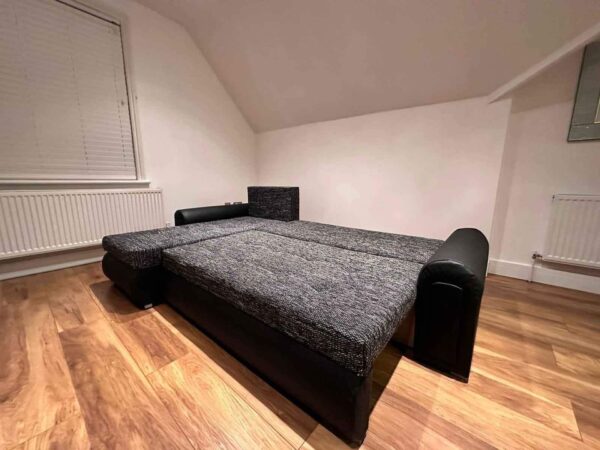 Berlin Charcoal corner sofa bed with double storage - Image 6