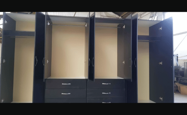 8 door wardrobe Set with Chest of Drawers, Bedside Table & Top boxes- Fully Assembled - Image 9